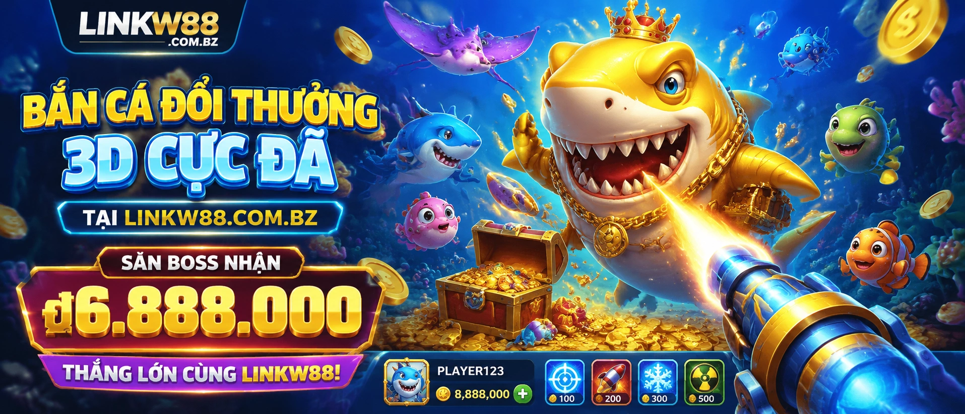Bắn Cá 3D Hành Trình Biển với hiệu ứng trực quan