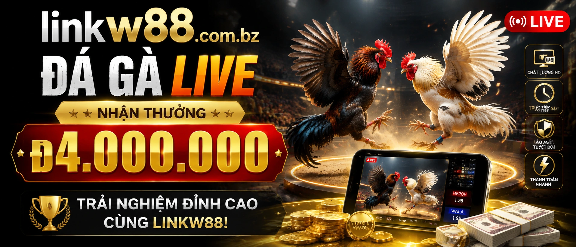 Đá Gà Trực Tiếp trên linkw88.com.bz