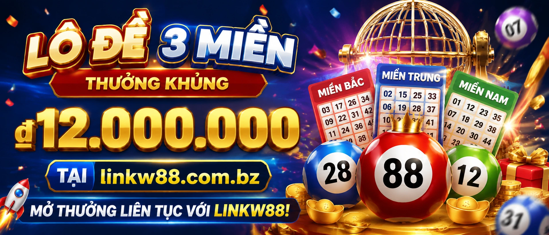 Kết quả xổ số LINKW88 theo từng khu vực